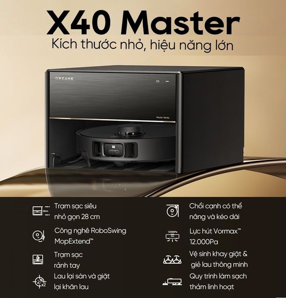 Robot Hút Bụi Lau Nhà Dreame X40 Master – Bản Quốc Tế