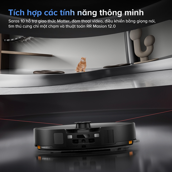 ROBOT HÚT BỤI LAU NHÀ ROBOROCK SAROS 10 – BẢN QUỐC TẾ – BH 24 THÁNG