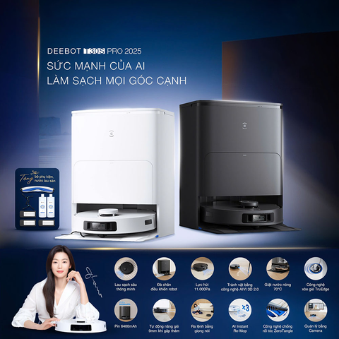 ROBOT HÚT BỤI LAU NHÀ ECOVACS DEEBOT T30S PRO – BẢN QUỐC TẾ 2025