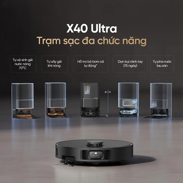 Robot hút bụi lau nhà Dreame X40 Ultra – Bản Quốc Tế