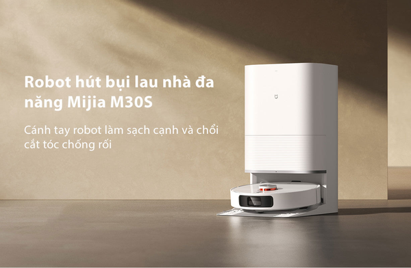 ROBOT HÚT BỤI LAU NHÀ THÔNG MINH XIAOMI MIJIA M30S - BH 6 THÁNG