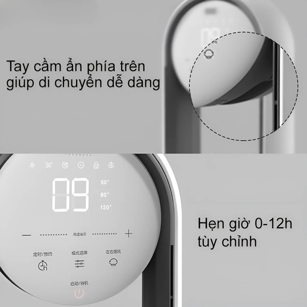 QUẠT KHÔNG CÁNH KIÊM LỌC KHÍ KEHEAL A4 PRO TIẾNG VIỆT – LÕI LỌC HEPA H13 TĂNG KHẢ NĂNG LỌC KHÍ, UV KHỬ KHUẨN, ION ÂM