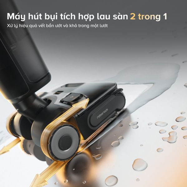 MÁY HÚT BỤI LAU SÀN KHÔ VÀ ƯỚT ROBOROCK F25 ACE COMBO – BẢN QUỐC TẾ