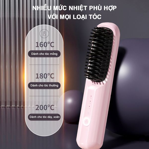 LƯỢC ĐIỆN TẠO KIỂU KHÔNG DÂY VIETNAMROBOVAC S7 - CHĂM SÓC TÓC SUÔN MƯỢT