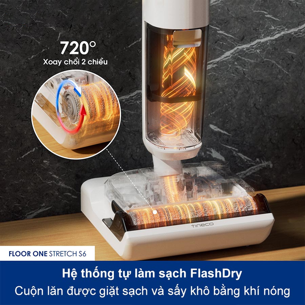 MÁY HÚT BỤI LAU SÀN KHÔ VÀ ƯỚT TINECO FLOOR ONE STRETCH S6 – BẢN QUỐC TẾ