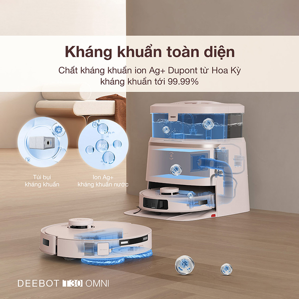 ROBOT HÚT BỤI LAU NHÀ ECOVACS DEEBOT T30 OMNI – BẢN QUỐC TẾ