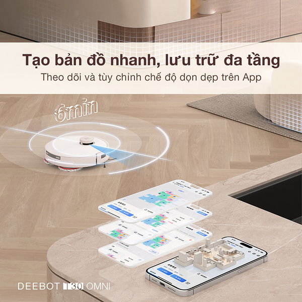 ROBOT HÚT BỤI LAU NHÀ ECOVACS DEEBOT T30 OMNI – BẢN QUỐC TẾ