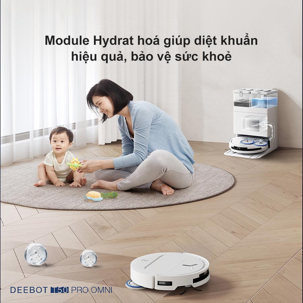 ROBOT HÚT BỤI LAU NHÀ ECOVACS DEEBOT T50 PRO OMNI – BẢN QUỐC TẾ