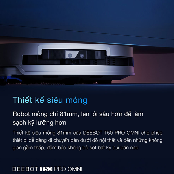 ROBOT HÚT BỤI LAU NHÀ ECOVACS DEEBOT T50 PRO OMNI – BẢN QUỐC TẾ