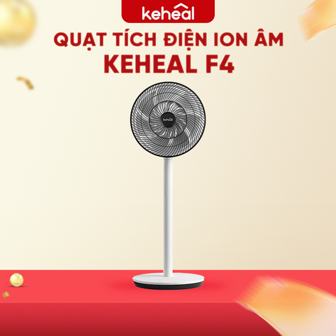 QUẠT TÍCH ĐIỆN TUẦN HOÀN KHÔNG KHÍ TẠO ION ÂM F4 KEHEAL - HÀNG CHÍNH HÃNG