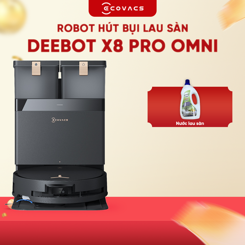 ROBOT HÚT BỤI LAU NHÀ ECOVACS DEEBOT X8 PRO OMNI – BẢN QUỐC TẾ
