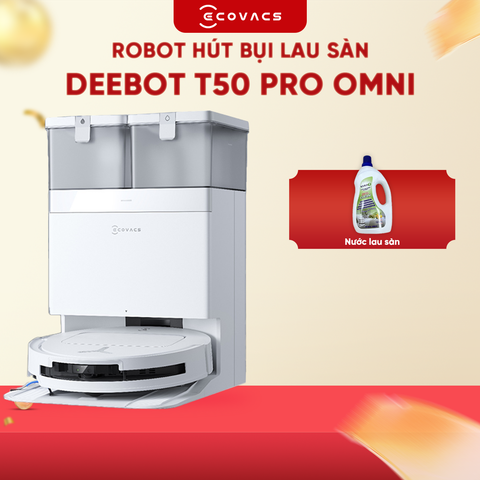 ROBOT HÚT BỤI LAU NHÀ ECOVACS DEEBOT T50 PRO OMNI – BẢN QUỐC TẾ