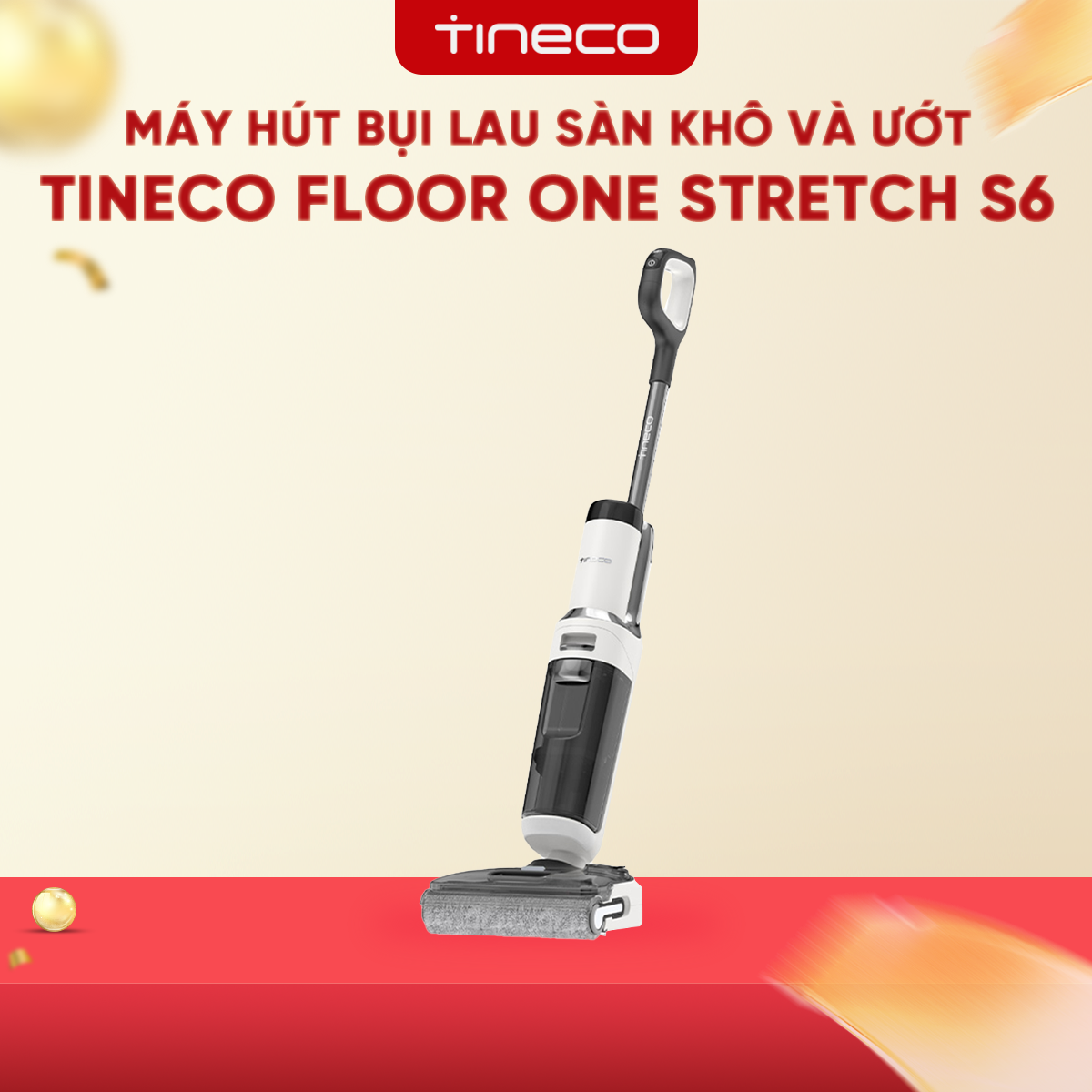 MÁY HÚT BỤI LAU SÀN KHÔ VÀ ƯỚT TINECO FLOOR ONE STRETCH S6 – BẢN QUỐC TẾ