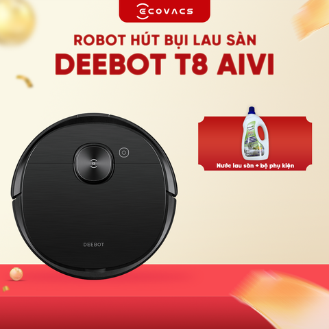 ROBOT HÚT BỤI LAU NHÀ THÔNG MINH ECOVACS DEEBOT OZMO T8 AIVI – BẢN NỘI ĐỊA (HỔ TRỢ KẾT NỐI APP)