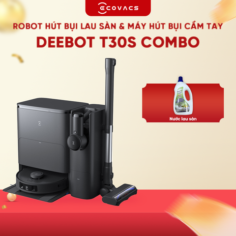 Robot hút bụi lau nhà và máy hút bụi cầm tay Ecovacs DEEBOT T30S COMBO – BẢN QUỐC TẾ