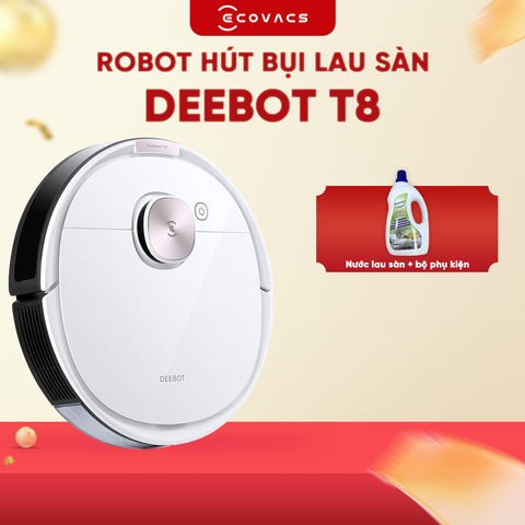 ROBOT HÚT BỤI LAU NHÀ THÔNG MINH ECOVACS DEEBOT OZMO T8 – BẢN QUỐC TẾ