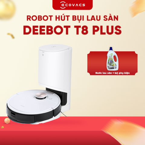 ROBOT HÚT BỤI LAU NHÀ THÔNG MINH ECOVACS DEEBOT OZMO T8 PLUS – BẢN QUỐC TẾ