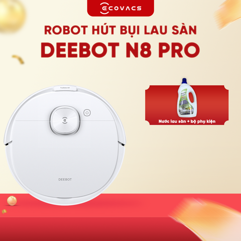ROBOT HÚT BỤI LAU NHÀ ECOVACS DEEBOT N8 PRO (DLN11) TRẮNG - BẢN QUỐC TẾ