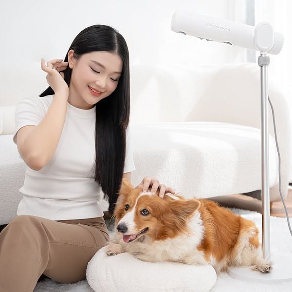 MÁY SẤY TÓC ĐỨNG VIETNAMROBOVAC A0D - Chăm Sóc Tóc Mềm Mại Bằng ion Âm - Điều Chỉnh Góc 180 Độ