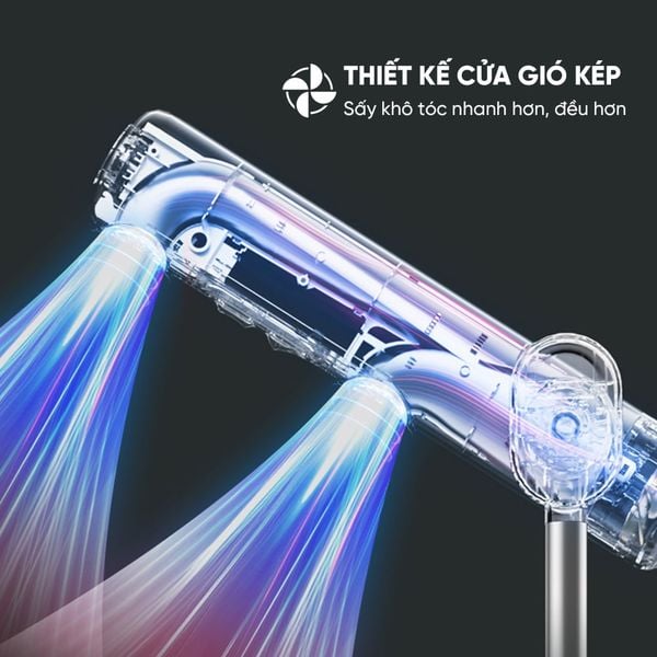 MÁY SẤY TÓC ĐỨNG VIETNAMROBOVAC A0D - Chăm Sóc Tóc Mềm Mại Bằng ion Âm - Điều Chỉnh Góc 180 Độ