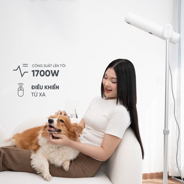 MÁY SẤY TÓC ĐỨNG VIETNAMROBOVAC A1D - 5 Mức Điều Chỉnh Nhiệt - Chăm Sóc Tóc Mềm Mại Bằng ion Âm - Điều Chỉnh Góc 180 Độ