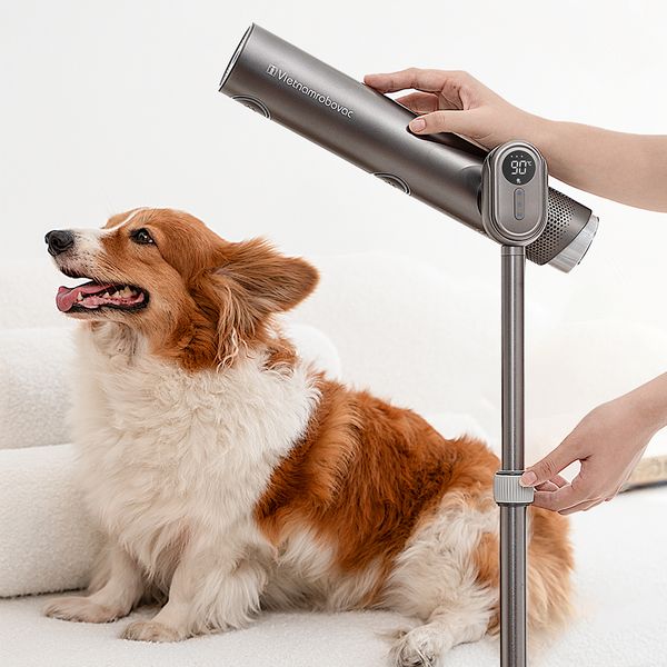 MÁY SẤY TÓC ĐỨNG VIETNAMROBOVAC A4D - Công Suất 1700W - Chăm Sóc Tóc Mềm Mại Bằng ion Âm - Điều Chỉnh Góc 180 Độ