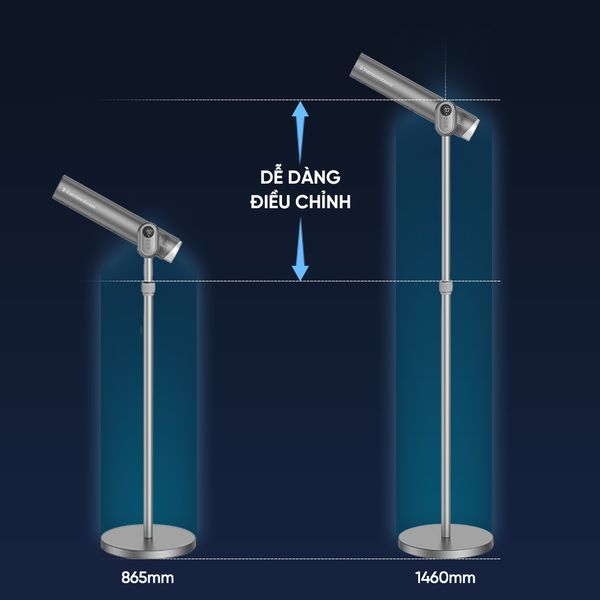 MÁY SẤY TÓC ĐỨNG VIETNAMROBOVAC A4D - Công Suất 1700W - Chăm Sóc Tóc Mềm Mại Bằng ion Âm - Điều Chỉnh Góc 180 Độ