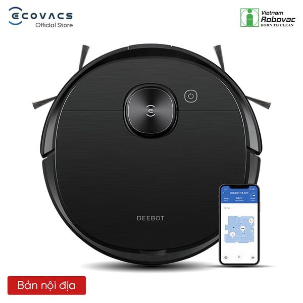ROBOT HÚT BỤI LAU NHÀ THÔNG MINH ECOVACS DEEBOT OZMO T8 AIVI – BẢN NỘI ĐỊA (HỔ TRỢ KẾT NỐI APP)