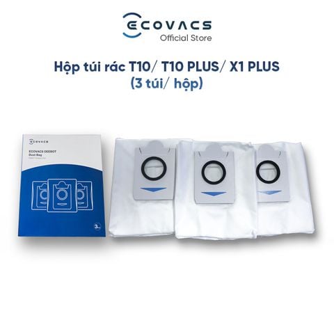 Hộp túi rác robot hút bụi lau nhà Ecovacs Deebot T10/ T10 Plus/ X1 Plus ( 3 túi 1 hộp )