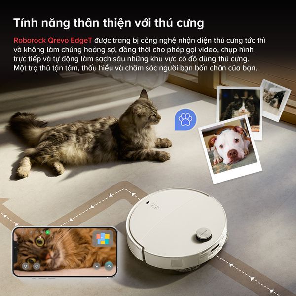 Robot Hút Bụi Lau Nhà Roborock Qrevo EdgeT - Bản Quốc Tế