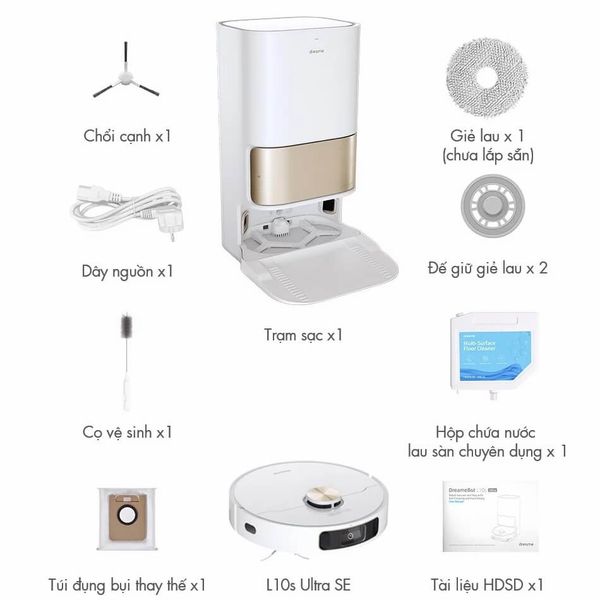 ROBOT HÚT BỤI LAU NHÀ THÔNG MINH DREAME L10S ULTRA SE – BẢN QUỐC TẾ – BH 24 THÁNG