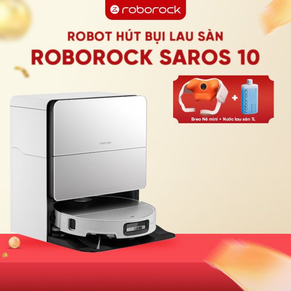 ROBOT HÚT BỤI LAU NHÀ ROBOROCK SAROS 10 – BẢN QUỐC TẾ – BH 24 THÁNG