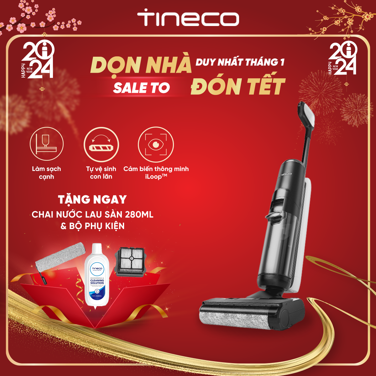 Máy hút bụi lau sàn khô ướt tự giặt Tineco Floor One S5 và S5 Pro