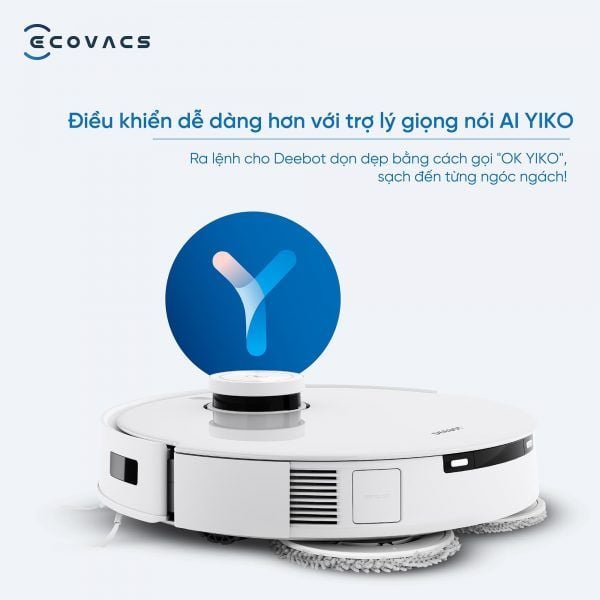 ROBOT HÚT BỤI LAU NHÀ THÔNG MINH ECOVACS DEEBOT T10 OMNI - TỰ ĐỘNG GIẶT GIẺ & ĐỔ RÁC