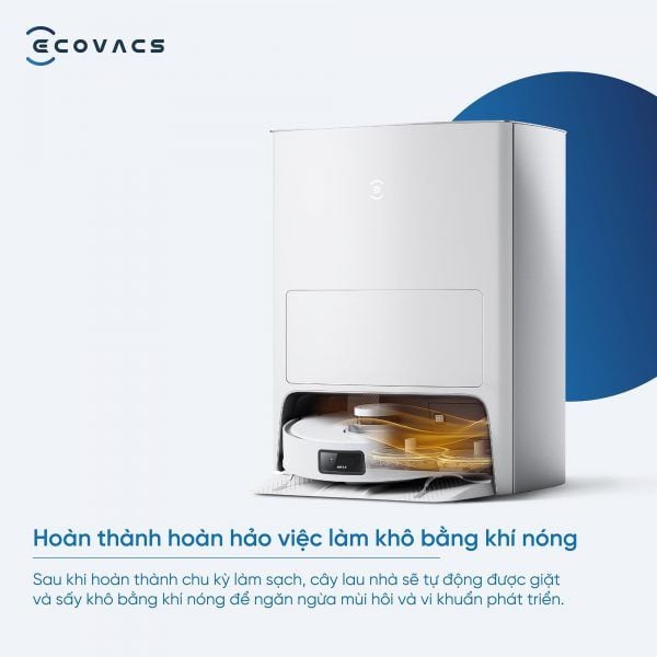 ROBOT HÚT BỤI LAU NHÀ THÔNG MINH ECOVACS DEEBOT T10 OMNI - TỰ ĐỘNG GIẶT GIẺ & ĐỔ RÁC