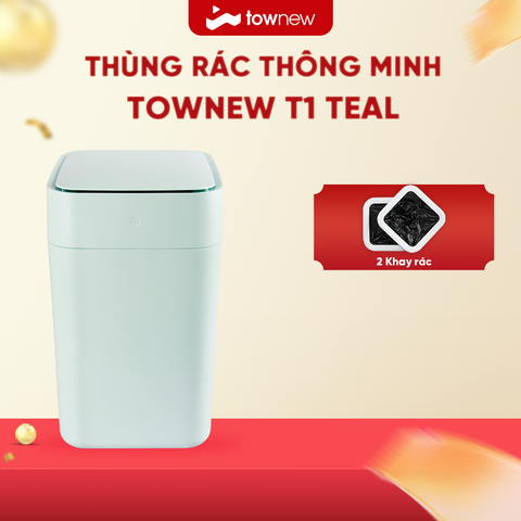 THÙNG RÁC THÔNG MINH TOWNEW T1 (TEAL) – BẢN QUỐC TẾ – BH 12 THÁNG