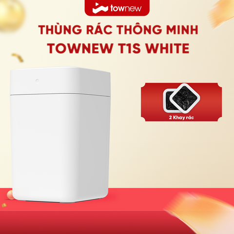 THÙNG RÁC THÔNG MINH TOWNEW T1S ( WHITE) – BẢN QUỐC TẾ – BH 12 THÁNG