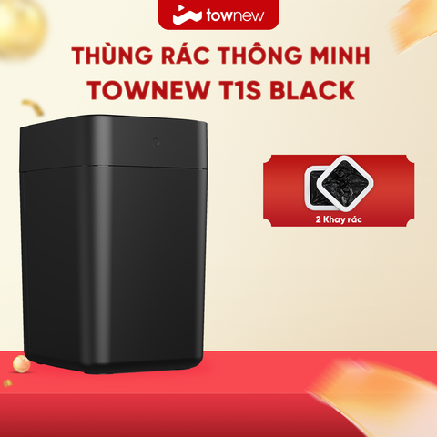 THÙNG RÁC THÔNG MINH TOWNEW T1S (BLACK ) – BẢN QUỐC TẾ – BH 12 THÁNG