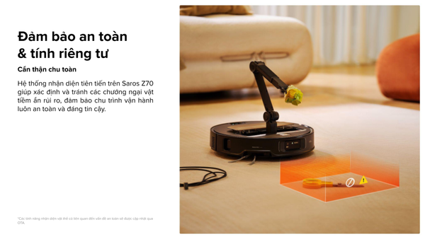 ROBOT HÚT BỤI LAU NHÀ ROBOROCK SAROS Z70 – BẢN QUỐC TẾ