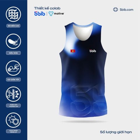 [5BIB x MOTIVE COLLECTION] Áo Thun Thể Thao Chạy Bộ Singlet