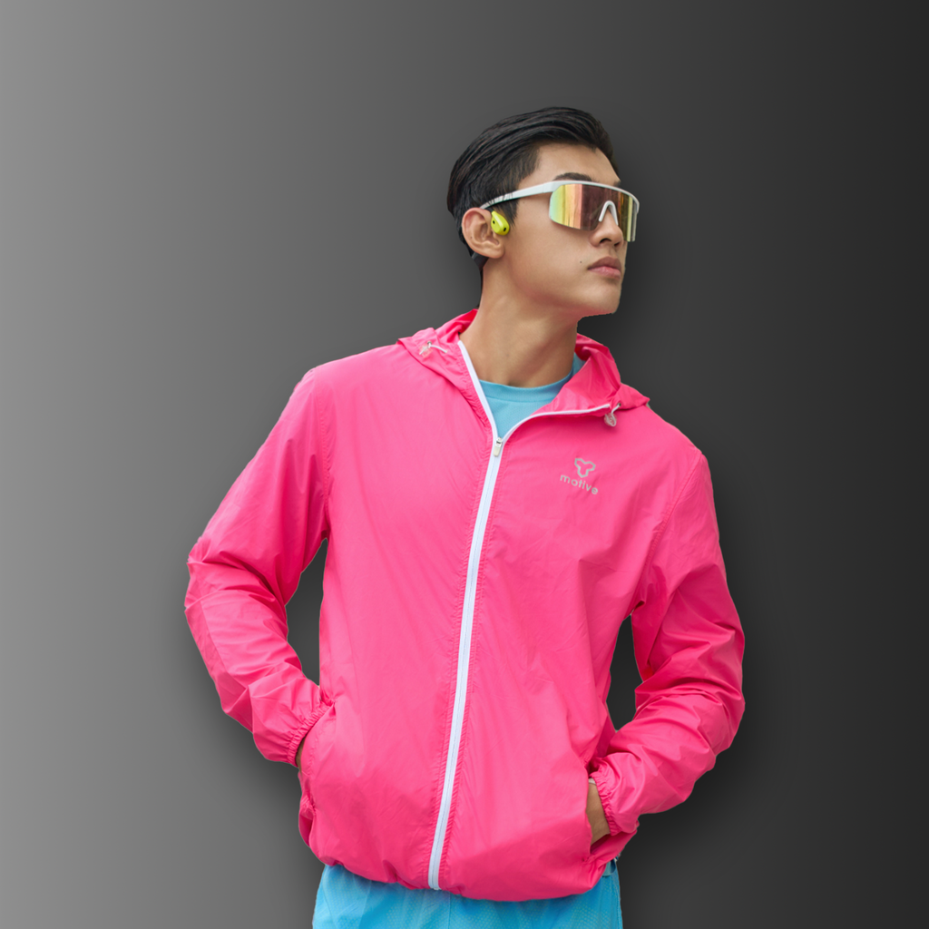 Áo Khoác Thể Thao UNISEX MOTIVE JACKET Supper Light - Màu Hồng