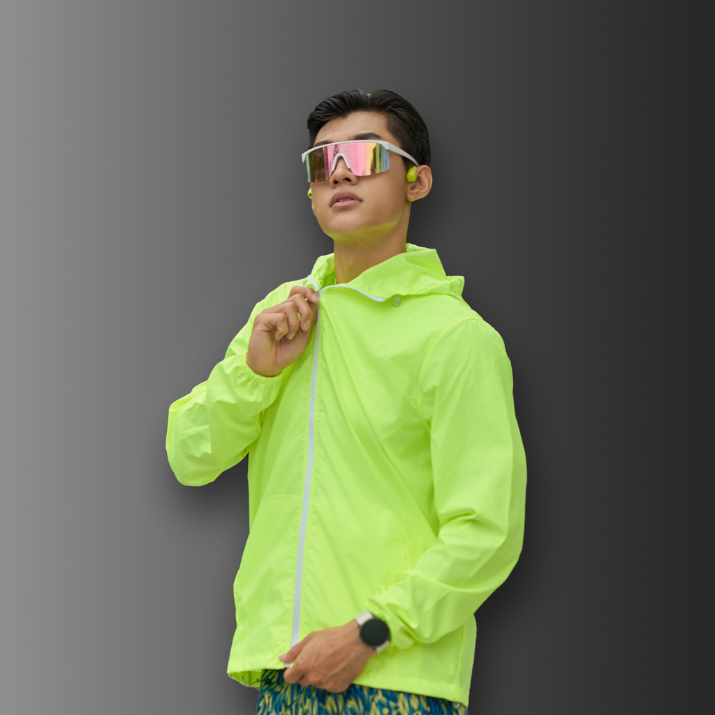 Áo Khoác Thể Thao UNISEX MOTIVE JACKET Supper Light - Màu Xanh NEON