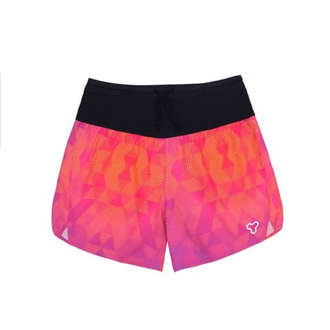 Quần Short Thể Thao Chạy Bộ Nữ Đa Năng MOTIVE WOMAN SHORT BELT - Màu Hồng/ Cam hoạ tiết