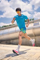 Áo thun thể thao chạy bộ Nam MOTIVE Men Basic Color T-Shirt - Màu Xanh Dương