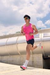 Áo Thun Thể Thao Chạy Bộ Nam MOTIVE Men Race Singlet (49g) - (Màu Hồng)