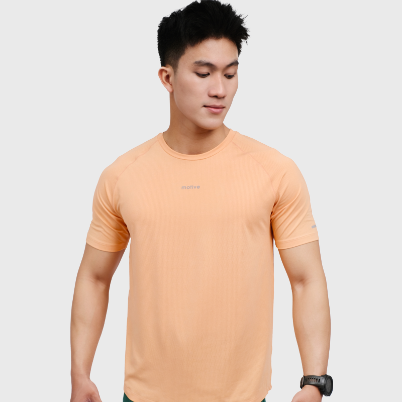 Áo Thun Thể Thao Chạy Bộ Nam MOTIVE Men Training T-Shirt - Màu Cam