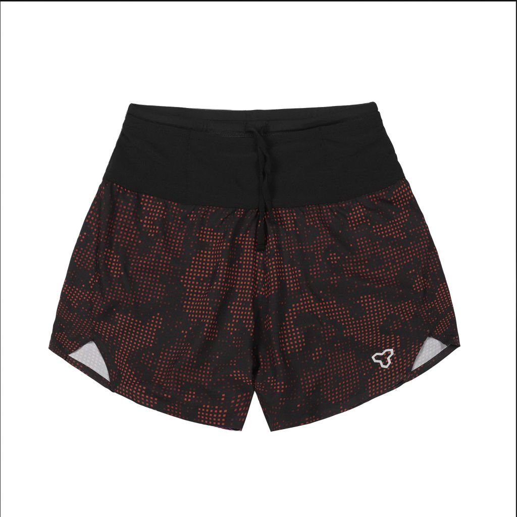 Quần Short Thể Thao Chạy Bộ Nữ Đa Năng MOTIVE WOMAN SHORT BELT - Đen Chấm Đỏ