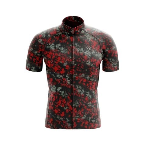 [Nam] Áo Thun Thể Thao Đạp Xe Nam MOTIVE MEN CYCLING ENDURO - Đỏ Họa Tiết