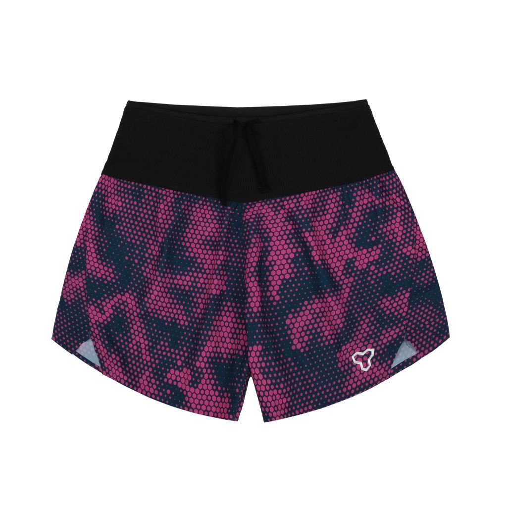 Quần Short Thể Thao Chạy Bộ Nữ Đa Năng MOTIVE WM SHORT BELT - Màu Hồng Họa Tiết