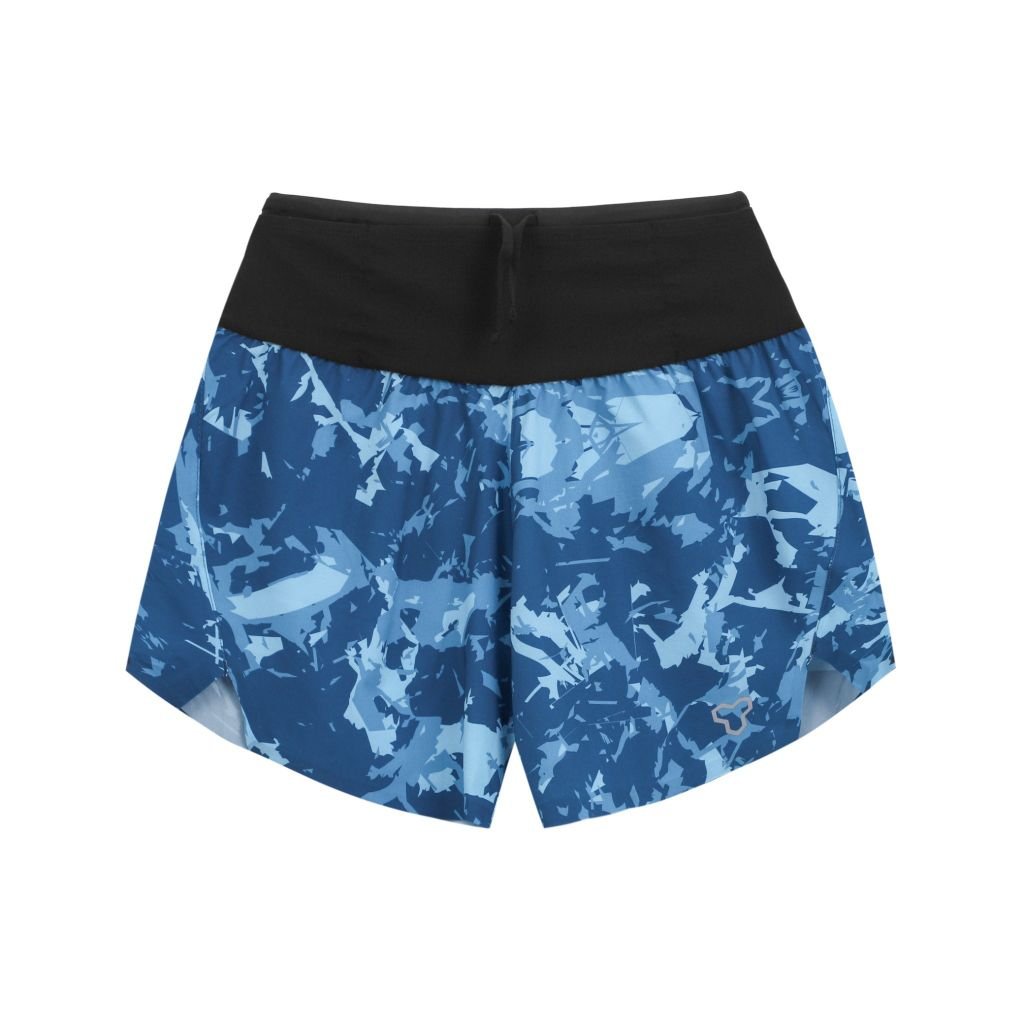 Quần Short Thể Thao Chạy Bộ Nam Đa Năng MOTIVE MEN SHORT BELT - Màu Xanh Họa Tiết (Chưa Bao Gồm Lót Trong)